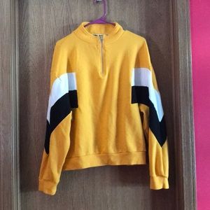 VS Pink Yellow quarter zip